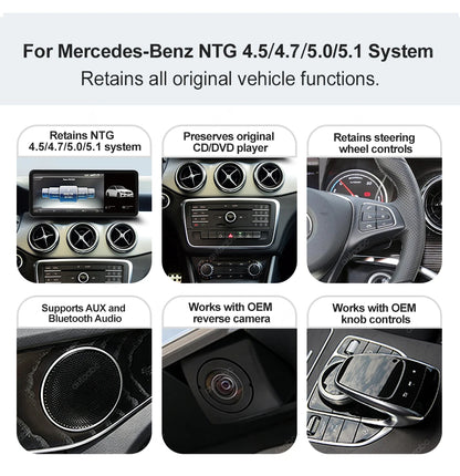 12.3“Wireless CarPlay For Mercedes Benz GLA CLA GLC GLK W205 W176 C117  Ultra thin Touch Multimedia screen with Android Auto BT