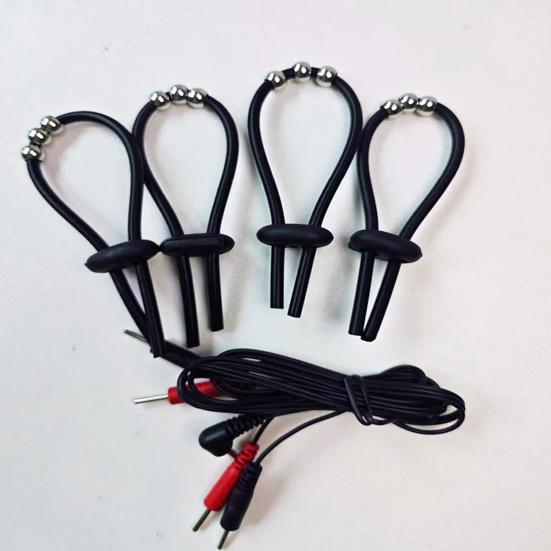 Electroshock Defensa E stim Host Electric Shock Penis Plug Cockring Chastity Cage Anal Plug Nipple Clamp E-stim Bdsm Toy for Sex