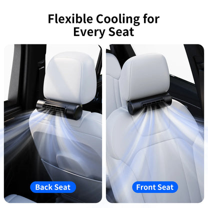 Socool Portable Car Fan Wireless 10000mAh 27.5Hrs Long-Lasting 4-Speed Cooling Backseat Fan Headrest Fan for Baby Kids RV Truck