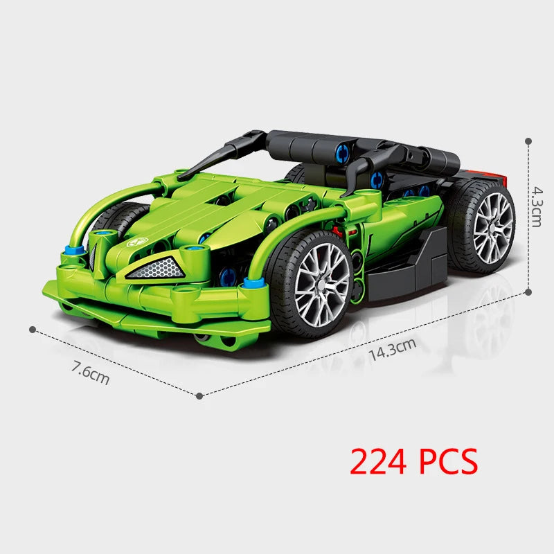 City Technique Speed Racing Car old Classic Sport Model Building Brick Super Racer Great Rally Vehicles Block Christmas gift Toy