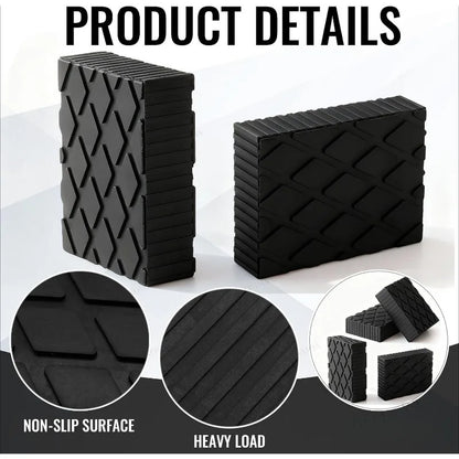 Car Jacks Lifting Car Lift Rubber Jack Pad Blocker Jack Pad Shock-Absorbing Support Equipment Elastic Blocks Accessories