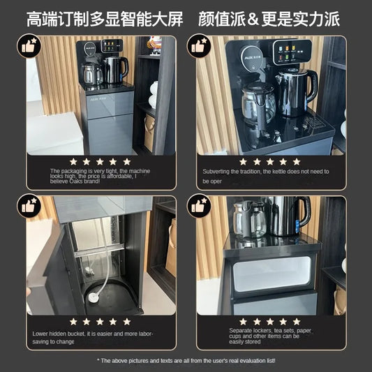 Intelligent Glass Touch Panel Water Dispenser for Tea Bar 24H Adjustable Insulation Time with Colorful Display Remote Control