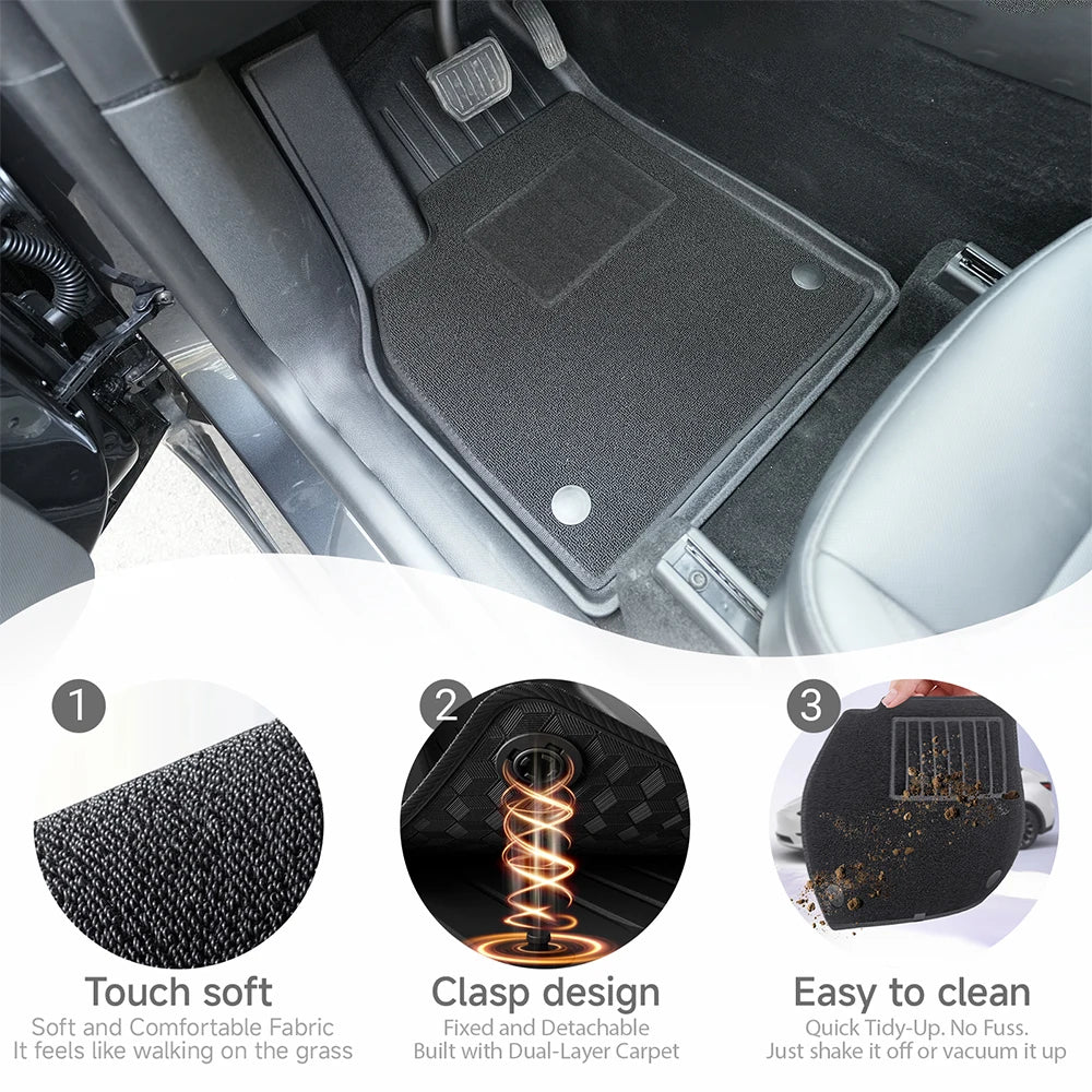 For Tesla Model Y Juniper 2026 Accessories TPE Floor Mats Cargo Liner Waterproof Trunk Mat for Tesla Model Y Juniper Accessories