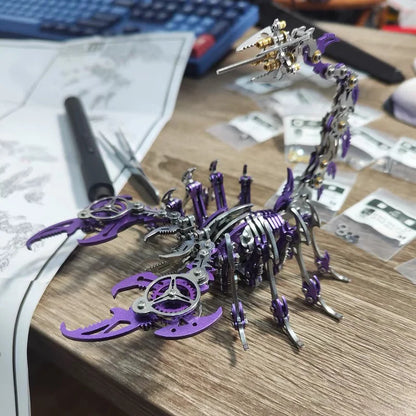 3D Metal Puzzle for Adults, Mechanical Scorpion Insect Model Kit, DIY Metal Building Puzzle Set, Assembly Toy Gift for Men Boys