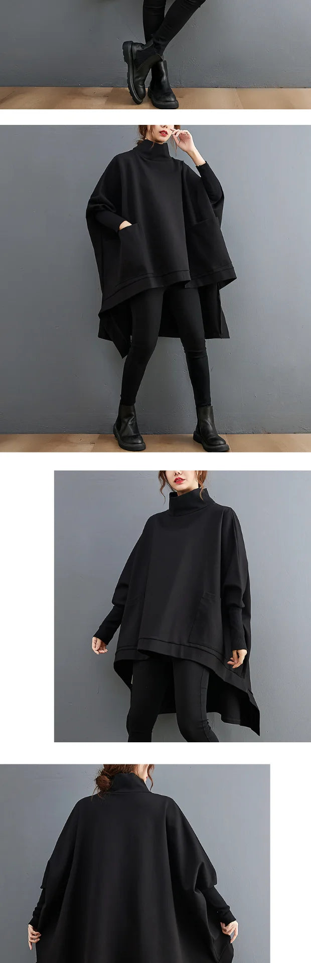 plus Size High Collar Casual Long Sve Sweatirt for plus Size Women Autumn Faion Comfortable Loose Fit Slimming Effect