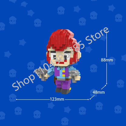 Mini Anime Brawl Stars Figures Pack Fashion Original Decorations Cartoon Heroes Model Dolls Boys Christmas Gifts Collectible