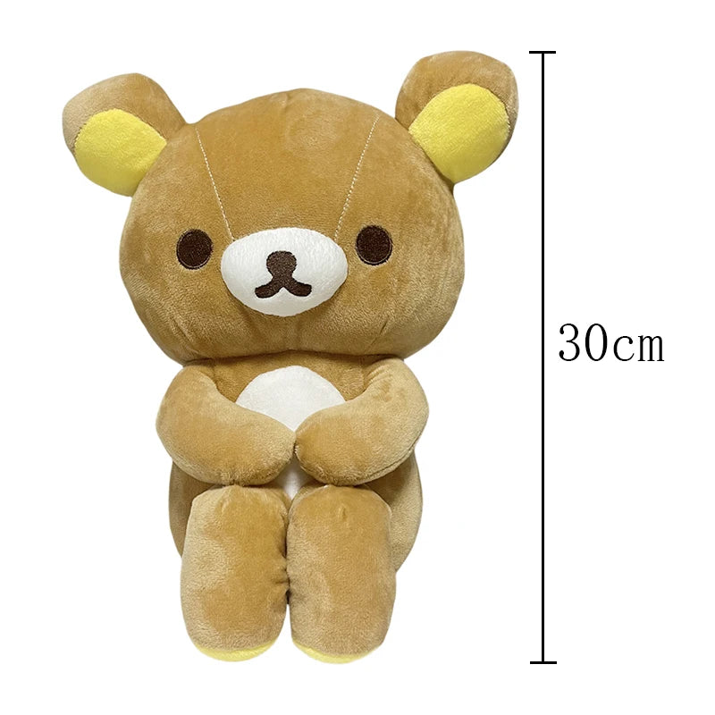 White Strawberry Rilakkuma Plush collection Teddy Bear Peluche Anime Bear Kuma Plushies Stuffed Doll Kawaii Room Decor Girl Gift