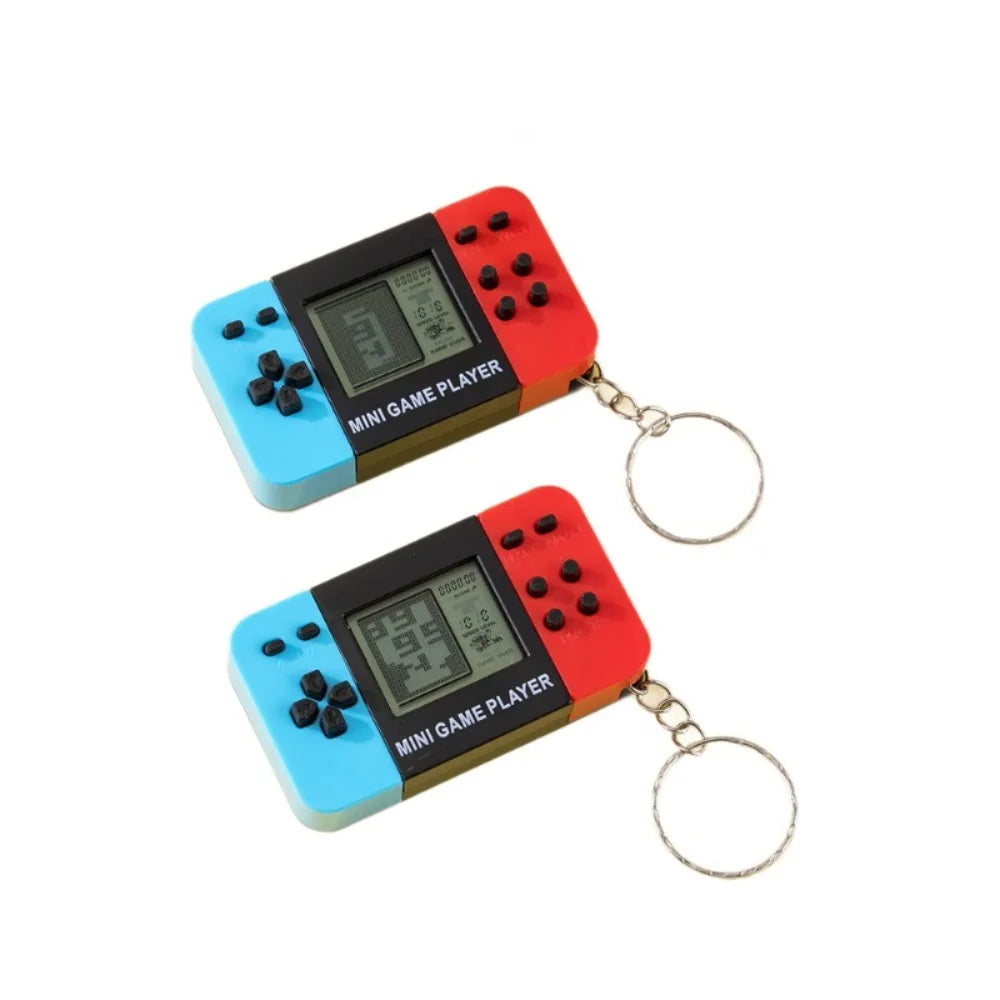 Handheld electronic game console handheld toy classic nostalgic Tetris game keychain small pendant
