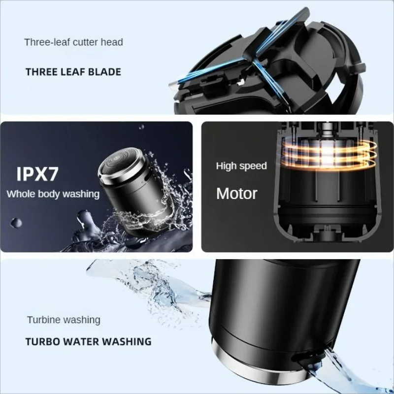 Lenovo Electric Shaver ES20 High-speed Motor Metal Body Alloy Blade for Quick Cleaning IPX7 Waterproof Whole Body Water Wash