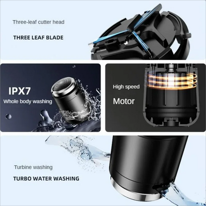 Lenovo Electric Shaver ES20 High-speed Motor Metal Body Alloy Blade for Quick Cleaning IPX7 Waterproof Whole Body Water Wash