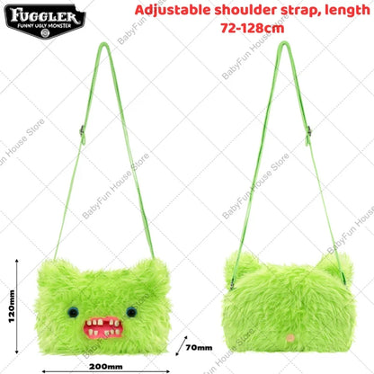 Original Fuggler Funny Ugly Teeth Monster Plush Toys Shoulder Bag Wide Eyed Weirdo Sphynx Cat Sir Belch Peluche Dolls Crossbags