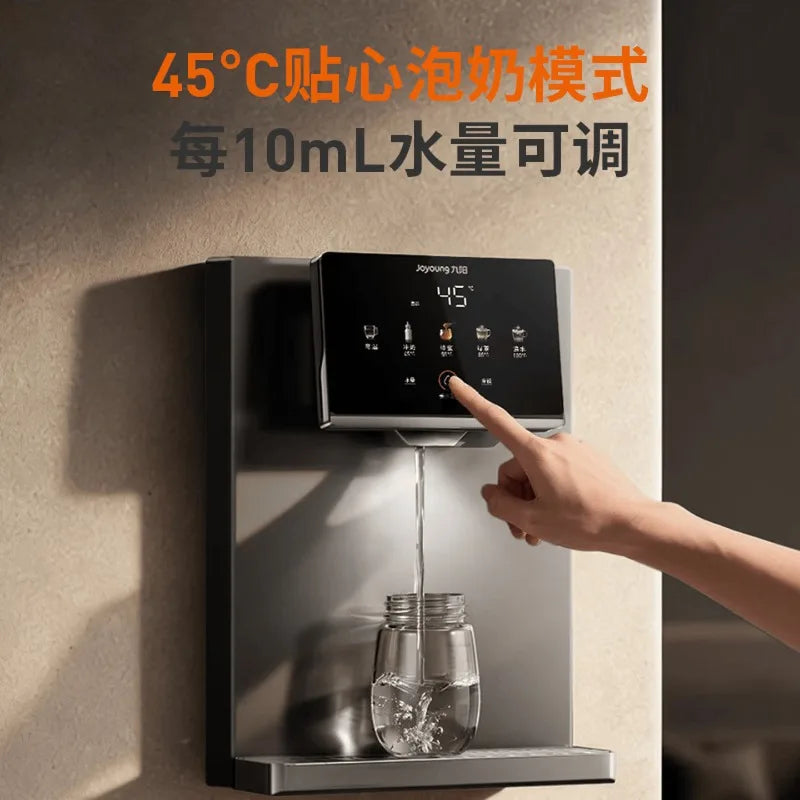 Household wall mounted pipeline machine with full flux temperature regulation and self-cleaning instant water dispenser