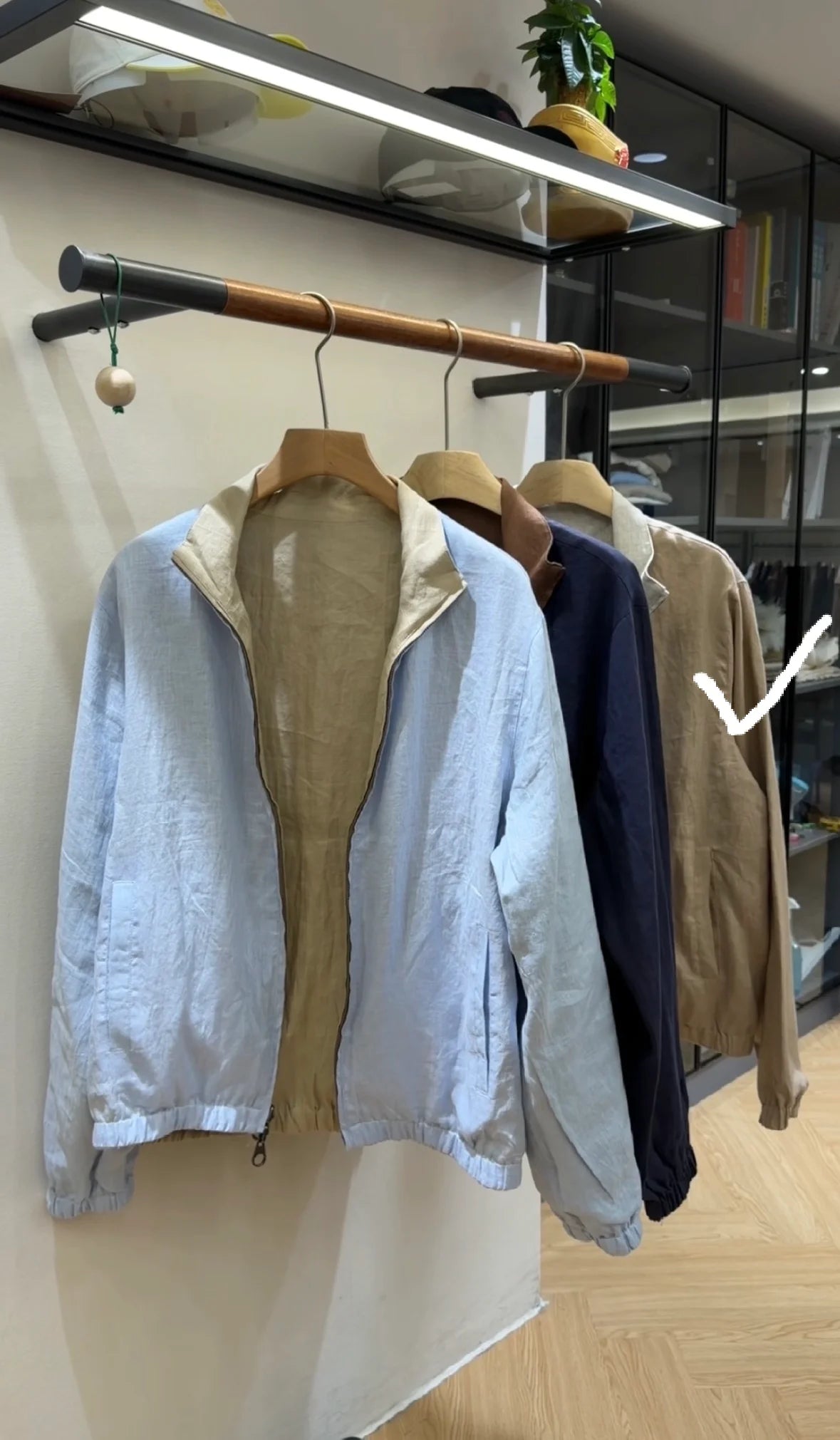 Reversible Linen Stand Collar Zip Casual Jacket For Men
