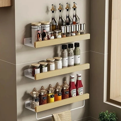 Wall-Mounted Kitchen Spice Storage Rack Multi-Functional Countertop Seasoning Storage Rack Household Multi-Layer Corner Rack