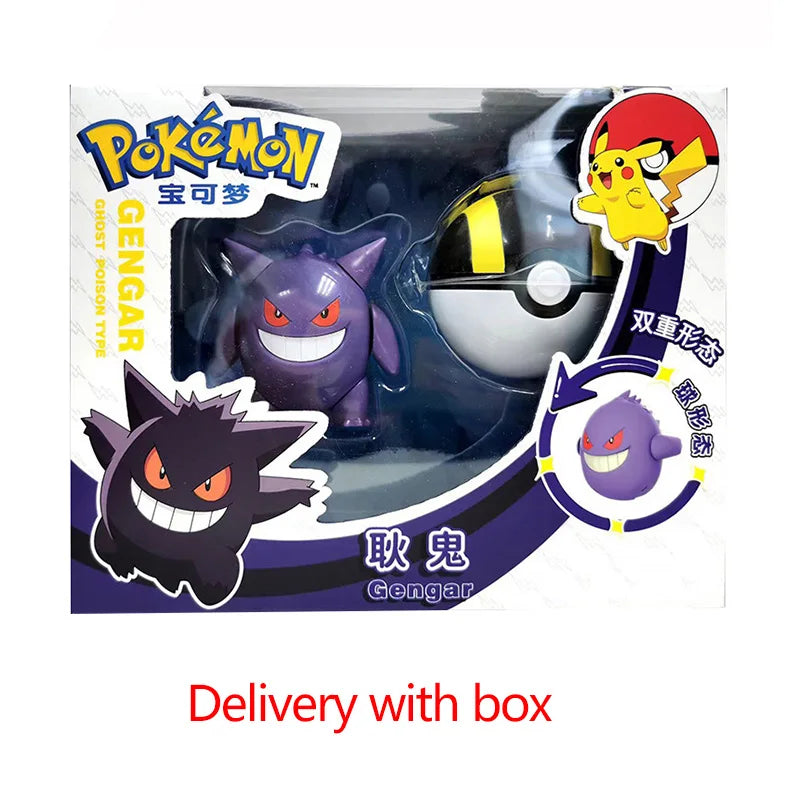 Hot Pokemon Figure Greninja Lucario Pokeball Gyarados Pikachu Dragonite Gengar Mew Venusaur Elf Poke Ball Toy Kids Birthday Gift