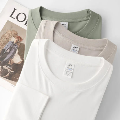 Spring Summer Tops T-shirt Women Solid Cotton Long Sleeve Bottoming Shirt Casual Korean Top Tees Harajuku Loose Basic Tshirt