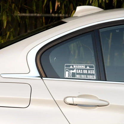 15*7CM Car Interior Personality Stickers GAS GRASS or ASS Unmanned Free Ride Car Windows Vinyl Stickers Waterproof Custom