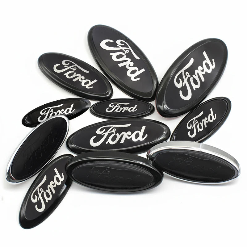 Car Logo Badge Front Rear Grille Hood Bonnet Trunk Emblem Stickers For Ford Focus Mondeo Edge Ecosport Ranger Fiesta Fusion Kuga
