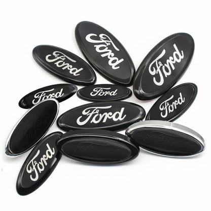 Car Logo Badge Front Rear Grille Hood Bonnet Trunk Emblem Stickers For Ford Focus Mondeo Edge Ecosport Ranger Fiesta Fusion Kuga