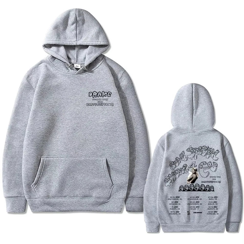 Rapper Drake Europe Tour with PARTYNEXTDOOR Hoodie SSS4U Some Sexy Songs 4 U Hoodie Men Women Hip Hop Fashion Vintage Sweatshirt
