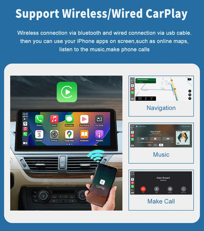 1920*720 Linux Touch Screen Wireless Carplay Android Auto Car Multimedia Player Display For BMW X1 E84 2009-2015 CIC