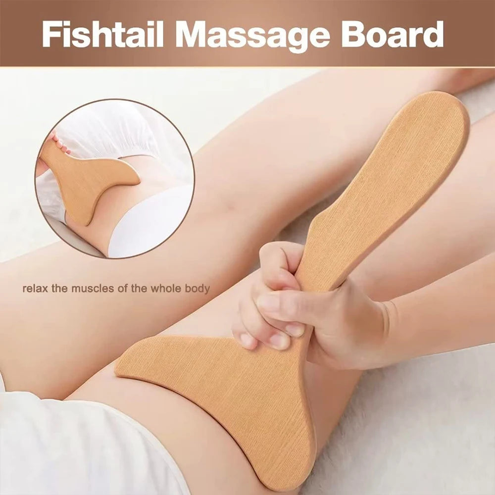 Wood Therapy Massage Tools, Wood Lymphatic Drainage Massage Tools Set for Body Sculpting, Maderoterapia Kit for Anticellulite