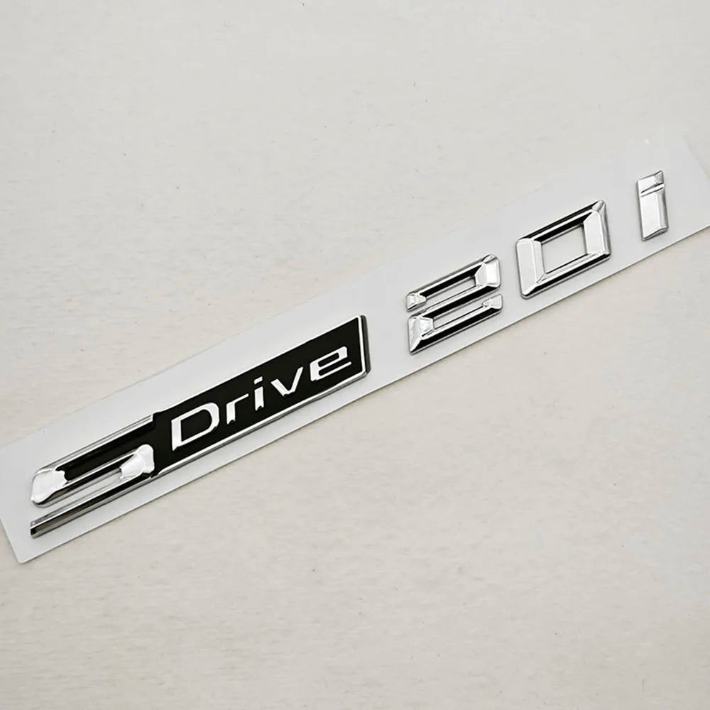 3D ABS Car Styling Logo sDrive 20i 20d Emblem Badge Sticker For BMW X1 X2 X3 Z4 Trunk Fender Decal Gloss Black Silver Accessorie