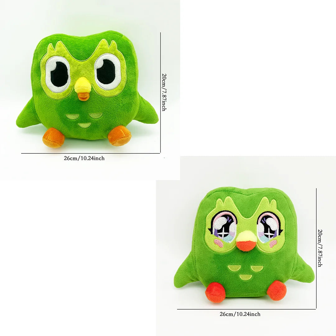TreasuringU 2026 New Green Owl Plush Toy Kawaii Cute Bear Stuffed Dolls Cool Purple Girls Plushie Duobuff Children Birthday Gift