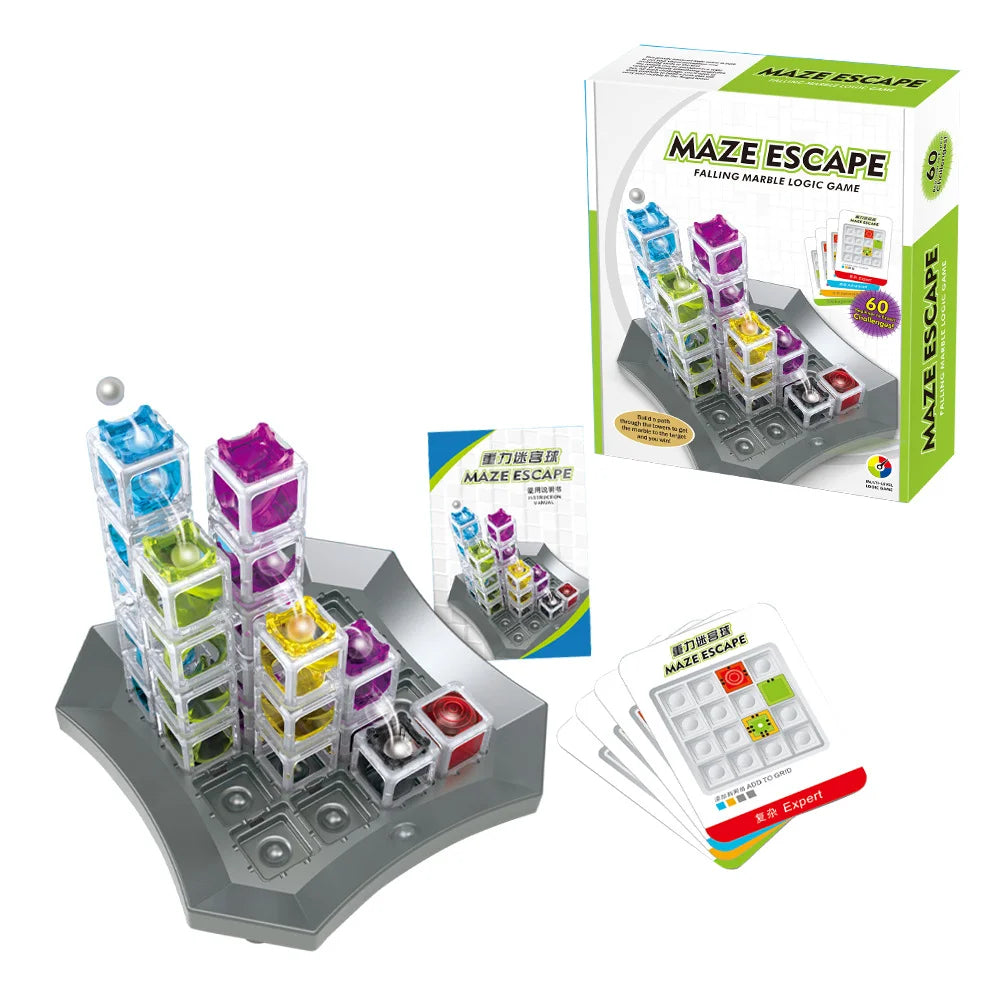 Stereoscopic Gravity Color Space 3D Maze Escape Ball Thinking Toy Three-dimensional Ball Game Children's Puzzle Focus Training
