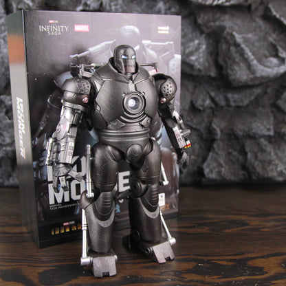 ZD Toys Marvel LED Light Classic Iron Man Iron Monger 1/10 8" Action Figure Ironman Movie Obadiah Stane Model Doll