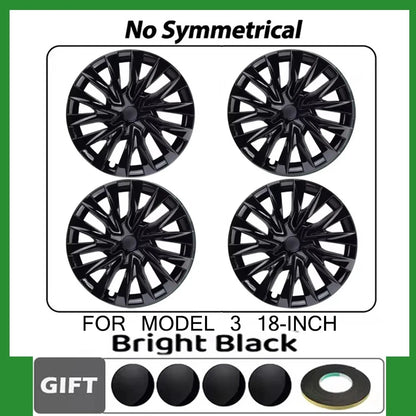 4PCS HubCap for Tesla Model 3 2023 2024 18 Inch Performance Replacement Wheel Cap Automobile Full Rim Cover Accessories