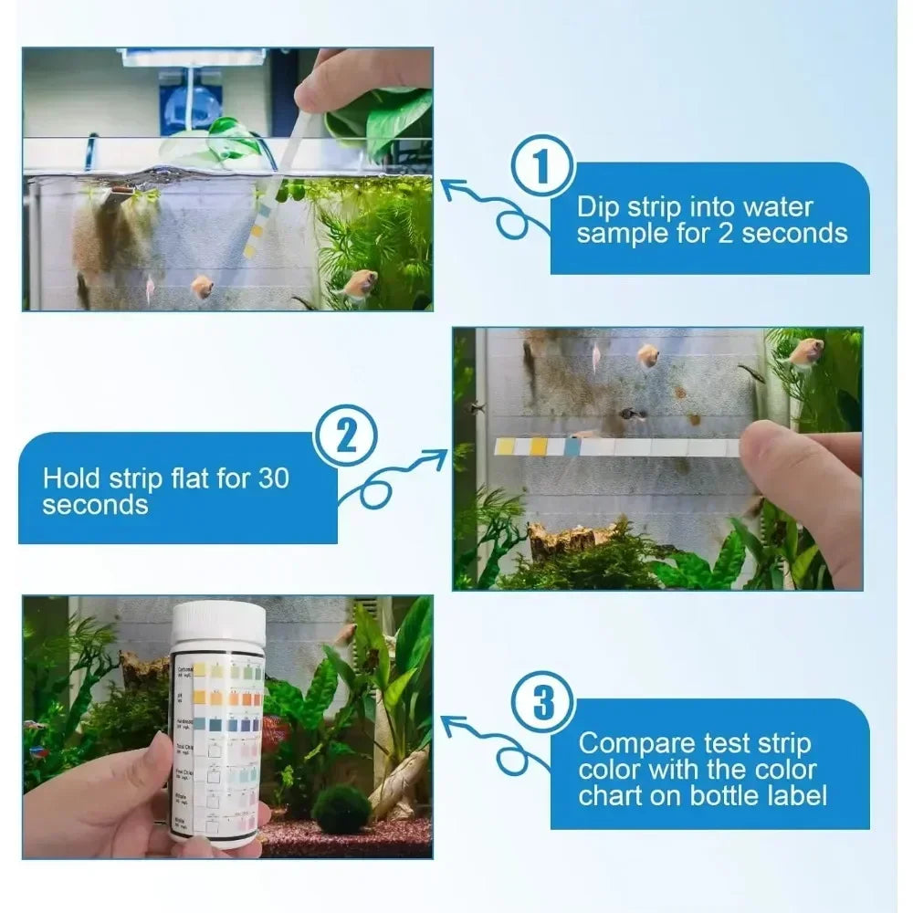 New Swimming Pool Aquarium Water PH Test Strips Aquarium Test Strip Freshwater Water Quality Fish Tank Test Strip PH Quality Kit