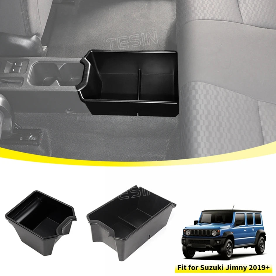 TESIN Car Rear Center Storage Box Organizer for Suzuki Jimny JB74 2/4 Door 2019 2020 2021 2022 2023 2024 Up Interior Accessories