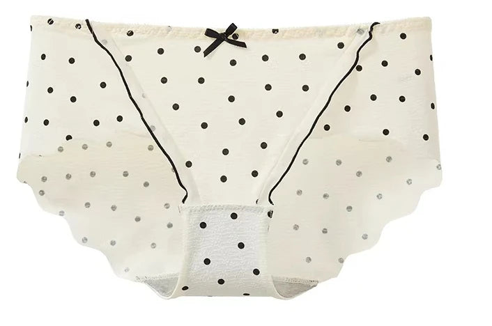 Ensemble Soutien-Gorge French Coquette à Pois Sans Armature, Effet Push Up Pour Petite Poitrine Forme Pêche, Confortable et Sexy