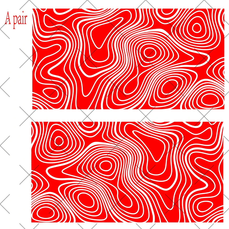 Topography Map A Pair Car Sticker for Triangular Window Decoration Universal All Vehicles Accessories PVC Waterproof Vinyl Decal