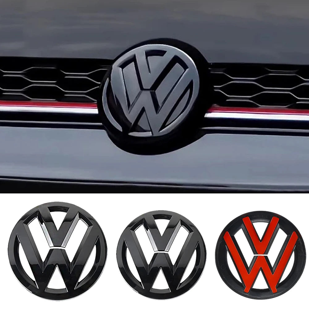 2pcs ABS Car Front Grill Emblem Rear Trunk Badge Logo for Volkswagen VW Golf 6 7 7.5 8 MK6 MK7 MK8 Sticker Emblem