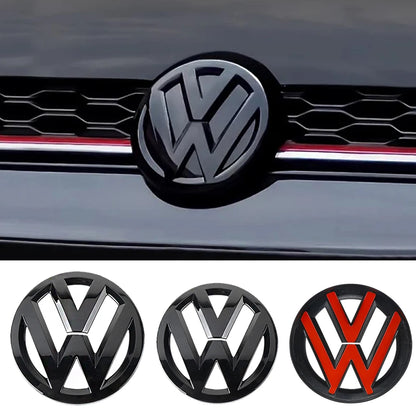 2pcs ABS Car Front Grill Emblem Rear Trunk Badge Logo for Volkswagen VW Golf 6 7 7.5 8 MK6 MK7 MK8 Sticker Emblem