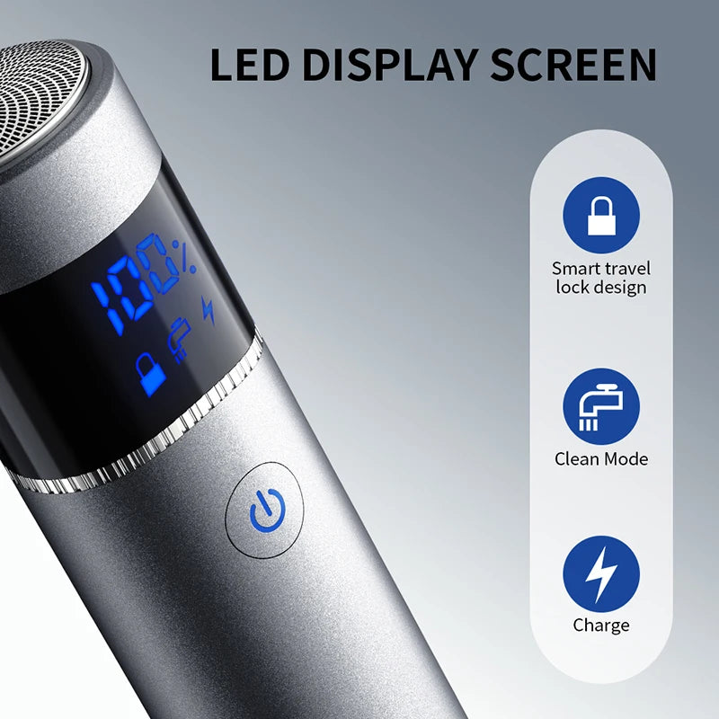 Portable Mini Men's Electric Shaver IPX7 Waterproof Razor Beard Trimmer for Travel and car Portable Shaving Machine