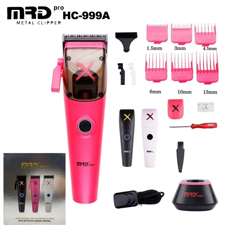 HC-90-4 MRD Smart Brain Hair Clipper Men's Professional Full Metal Lift Height Torque Digital Brushless Motor Cordless Trimmer