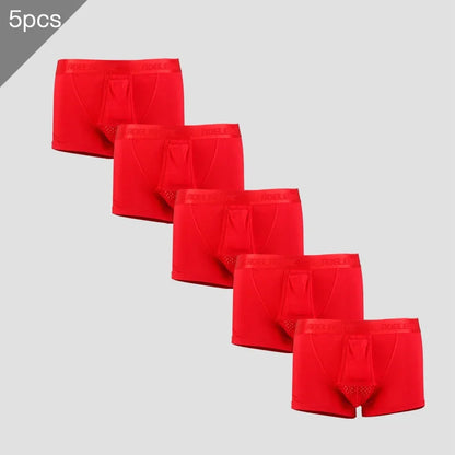 5pcs Men's spermatic cord bullet separation underwear scrotal episcular vein underpants ice silk pouch varicose men's boxers