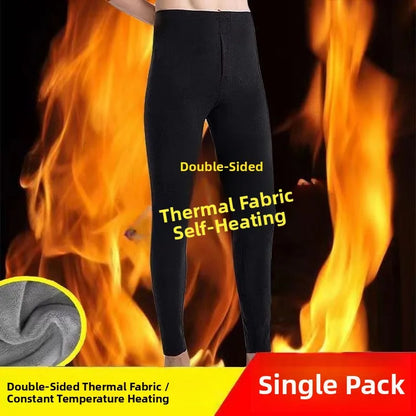 Double-Sided German Velvet Men's Thermal Pants Inner Wear Autumn Winter Fleece Heating Constant Temperature Large Size Bottom...