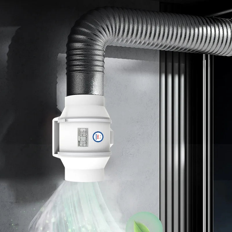 Exhaust Fan Home Mute Inline Duct Fan Bathroom Exhaust Fan Ventilation Equipment Kitchen Bathroom Wall Mounted Air Purifying Ve