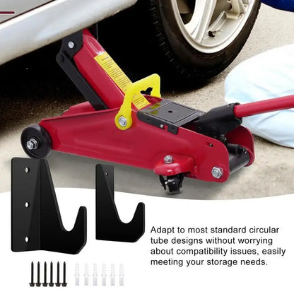 Heavy Duty Jack Stand Wall Mount Rack, Garage Tool Storage Brackets, Car Hydraulic Trolley Jack Stands Holder Organizer