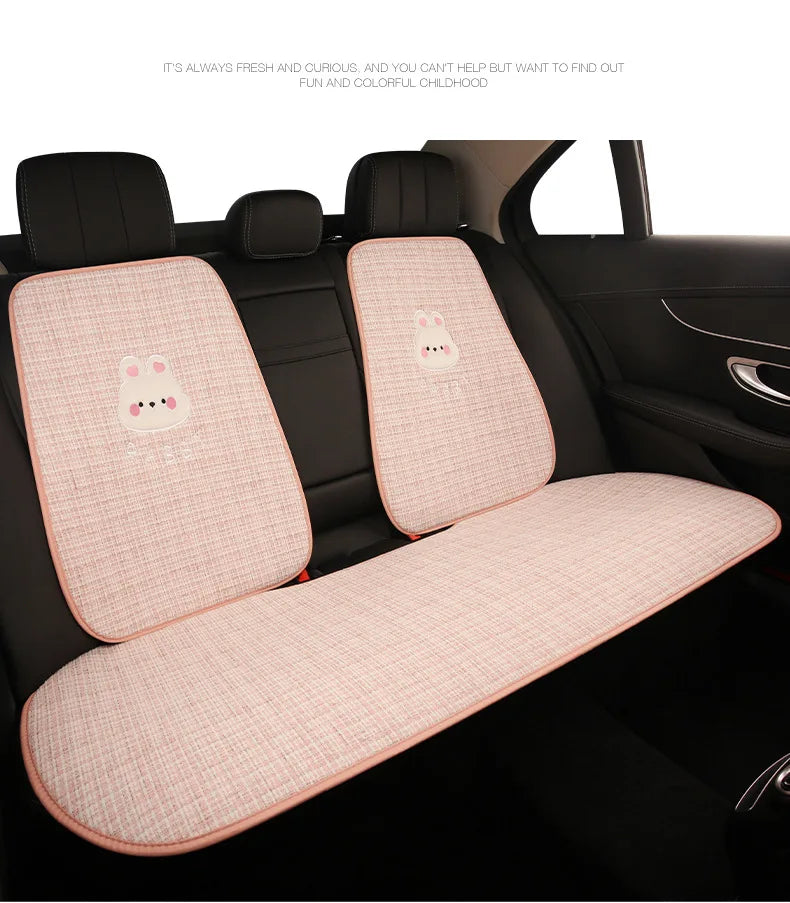 Bear Plush Seat Cushion Cover Universal Skin-Friendly Cute Soft Car Pillow Case Autumn Winter Decorative Seat Accessories