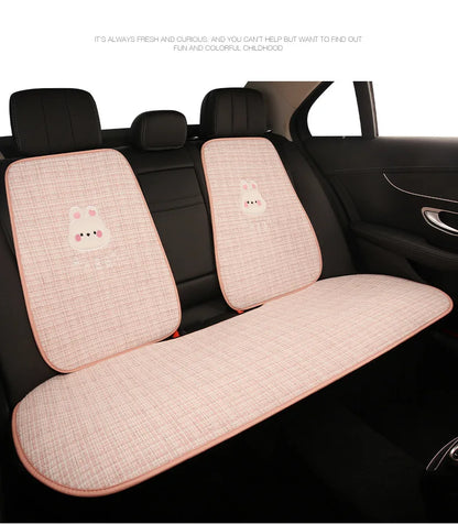 Bear Plush Seat Cushion Cover Universal Skin-Friendly Cute Soft Car Pillow Case Autumn Winter Decorative Seat Accessories