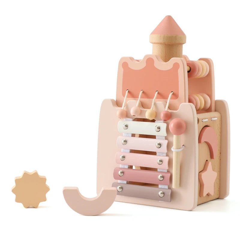 Wooden Educational Toys Baby Wooden Stacked Toy Baby Characters Pretend To Play Toy Baby Room Decoration Kid Building Block Game