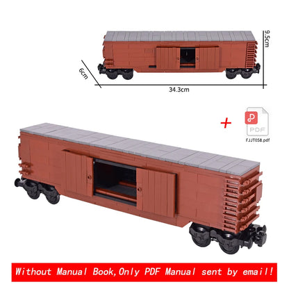 26cm Retro Double-Deck Passenger Train Car Building Blocks Model Green Gray Classic Train Display Toy for Hobbyists