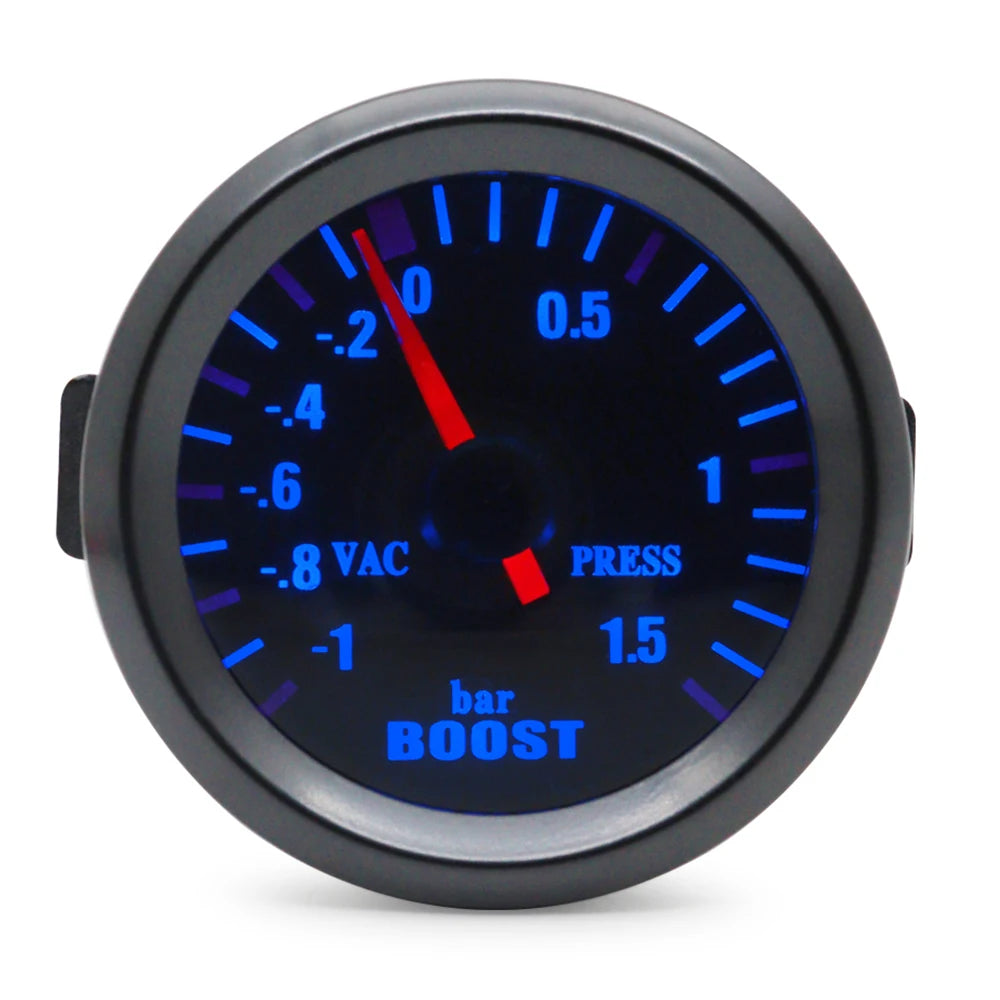 52mm Boost/Vacuum/Water Temp/Oil Temp/Oil Press/Voltage/Tachometer/Air Fuel Ratio/EGT Gauge Analog Blue Led+ 52MM Gauge Pods