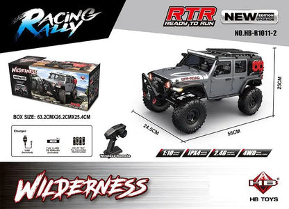 New 1/10 HB R1011 RTR Remote Control Vehicle 2.4G Full Proportional Rock Crawler LED Light 4WD Off-Road Climbing Car Toys Gifts