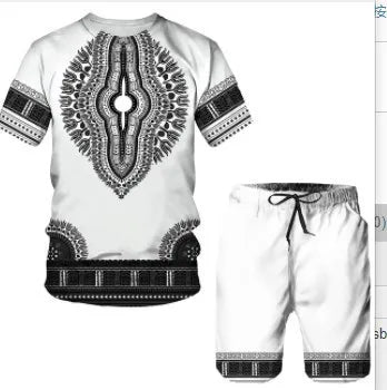 Thai Shirt African Drum Performance Clothes Men's Ethnic Fashion Thin Polyester Casual Wear for Drumming Events